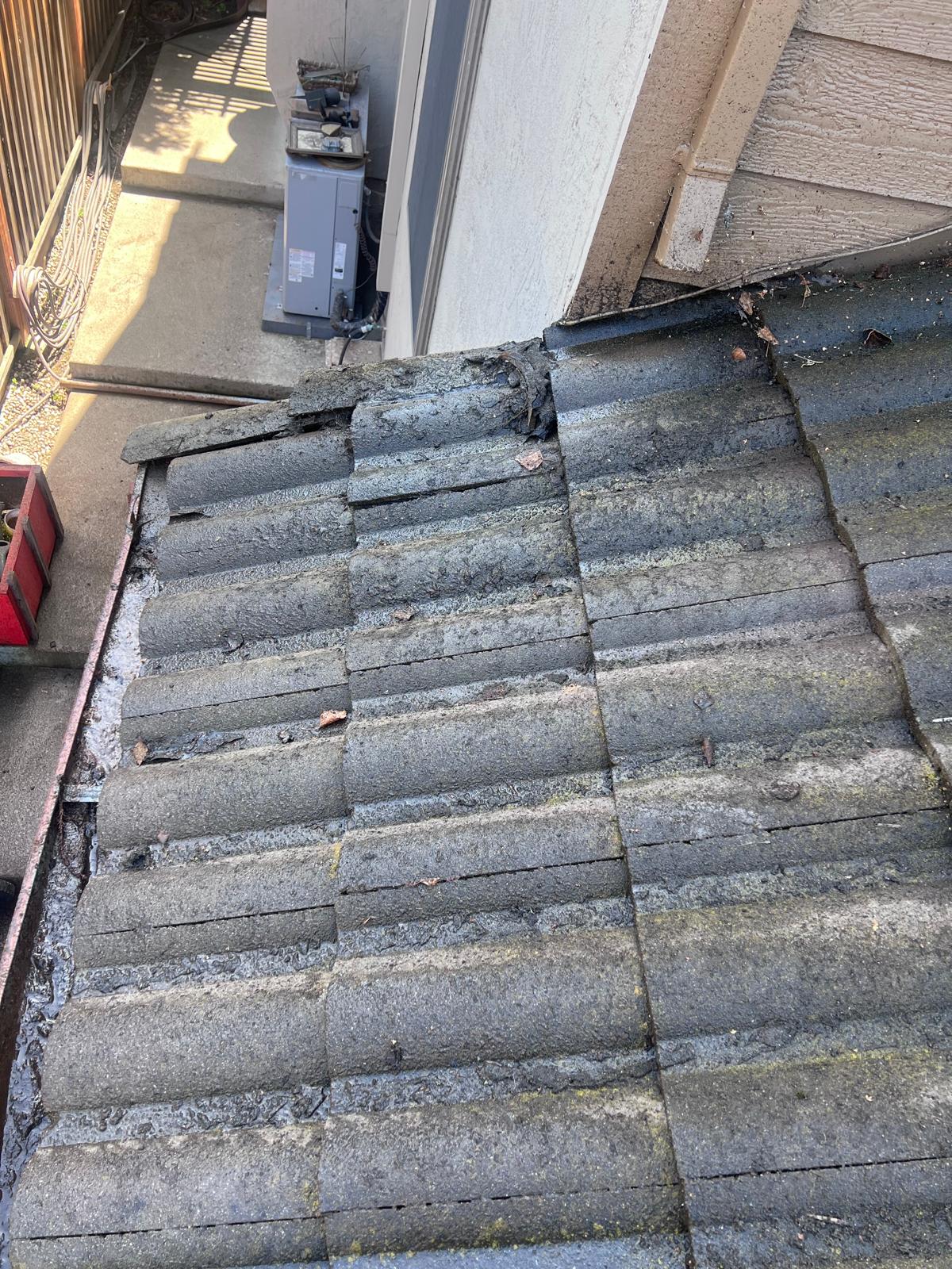 Roof cleaning work